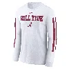 Jordan Alabama Crimson Tide Local Spirit Slogan  Men's College Long-sleeve T-shirt In White