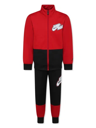 Jordan Kids' Appliqué Tracksuit Set In Red