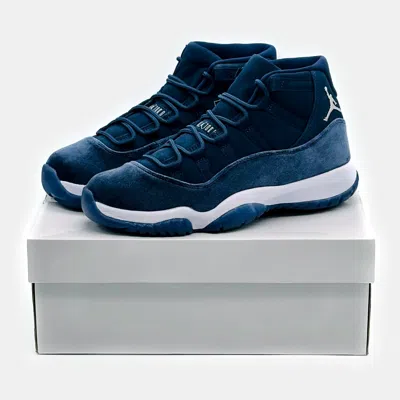 Pre-owned Jordan Ar0715-441 Nike Air  11 Retro Midnight Navy Velvet Metallic Silver White