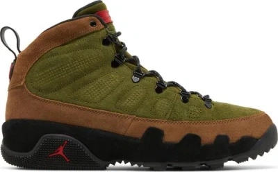 Pre-owned Jordan [ar4491-200] Mens Air  Retro 9 Nrg "beef & Broccoli" In Military Brown/legend Green