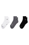 JORDAN JORDAN ASSORTED PACK OF 3 EVERYDAY ANKLE SOCKS