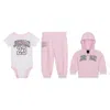 Jordan Baby (0-6m) 23 Jersey 3-piece Full-zip Hoodie Set In Pink