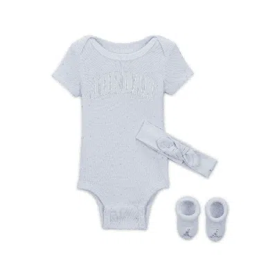 Jordan Baby (0-9m) 1st Baby Blue 3-piece Boxed Set In Grey
