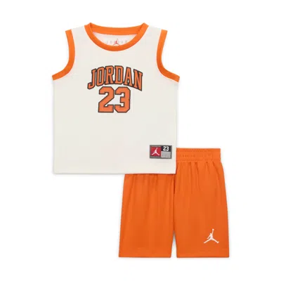 Jordan Baby (12-) 23 Jersey 2-piece Set In Orange