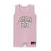 Jordan Baby (12-) Jumpman 23 Jersey Romper In Pink