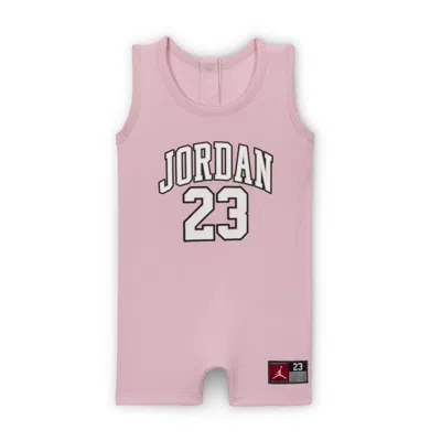Jordan Baby (12-) Jumpman 23 Jersey Romper In Pink