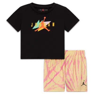 Jordan Baby 2-piece Festival Tie Dye Shorts Set In Multi