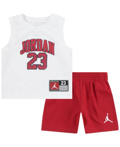 Jordan Baby Boys 23 Jersey T-shirt And Shorts Set In Red
