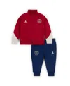 Jordan Baby Boys And Girls 2-piece Red Paris Saint-germain 2024/25 Fourth Strike Full-zip Track Jacket And  In Red