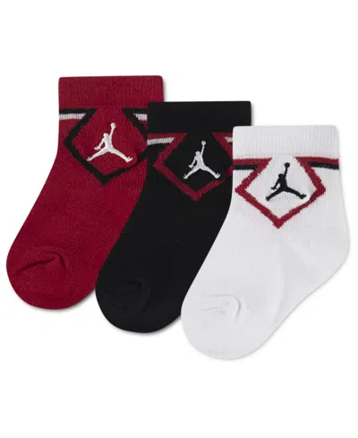 Jordan Baby Boys' Diamond Ankle Socks, 3-pack Set In Multi