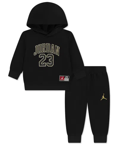 Jordan Baby Boys Jersey Pack Pullover Hoodie And Joggers, 2 Piece Set In Black
