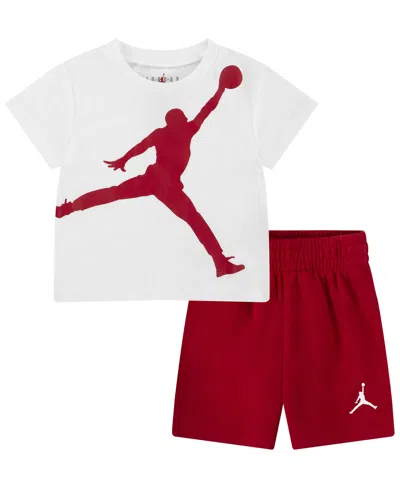 Jordan Baby Boys Jumbo Jump Man T Shirt And Shorts, 2 Piece Set In Multi