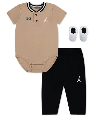Jordan Baby Boys' Jumpman Bodysuit, Pants And Socks, 3-piece Set In Multi
