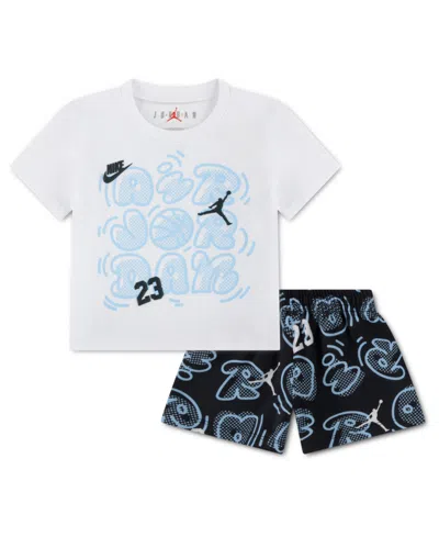 Jordan Baby Boys' Movement Lines T-shirt And Shorts, 2-piece Set In Multi