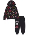 Jordan Baby Boys Street Champ Pull-on Hoodie And Joggers, 2-piece Set In Black