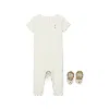 Jordan Baby Essential 2-piece Short Sleeve Coverall Set In White