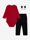 Jordan Baby Essential Bodysuit Set In Red