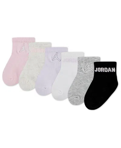 Jordan Baby Everyday Socks, 6 Pack In Pink