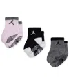 Jordan Baby Girls Gripper Ankle Socks, Pack Of 3 In Pink Foam