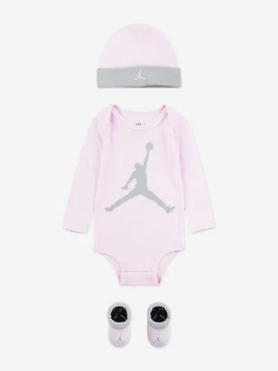 Jordan Baby Girls Jumpman Bodysuit Set In Pink