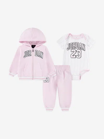 Jordan Baby Girls Mj 23 Fz Tracksuit Set In Pink