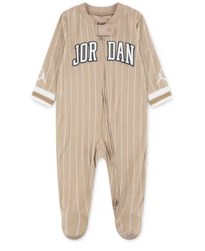 Jordan Baby Mj 23 Jersey Footed Coverall In Neutral