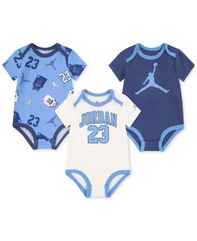 Jordan Baby Mj 23 Short-sleeve Jersey Bodysuits, 3 Pack In Multi