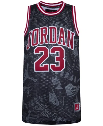 Jordan 23 Striped Jersey Big Kids Top In Black