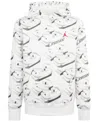 Jordan Big Boys 23 Fadeaway Fleece Hoodie In 001white
