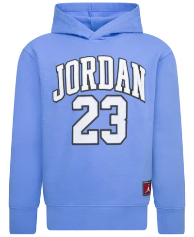 Jordan Kids' Big Boys 23 Fleece Pullover Hoodie In University Blue