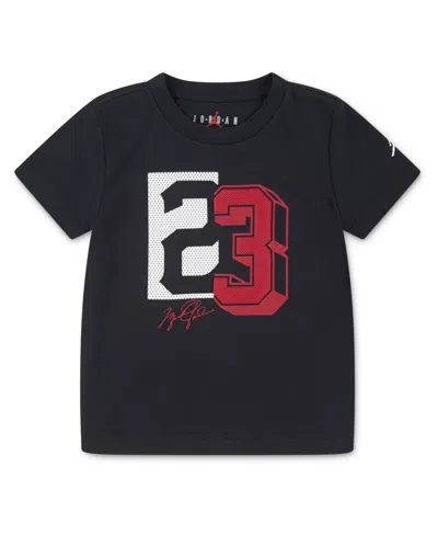 Jordan Kids' Big Boys 23 Short Sleeve Tee In Black/red