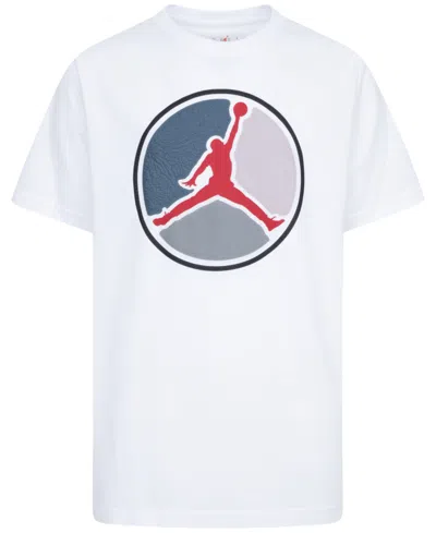 Jordan Kids' Big Boys Air Ring Graphic Short-sleeve T-shirt In White