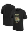Jordan Big Boys And Girls Black Milwaukee Bucks 2024 Nba Cup Champions Locker Room T-shirt In Black