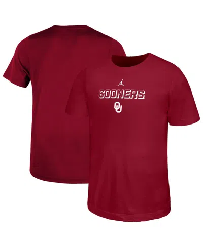 Jordan Kids' Big Boys And Girls Crimson Oklahoma Sooners Legend Performance T-shirt In Brown