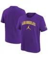Jordan Big Boys And Girls Purple Los Angeles Lakers Essential Cities T-shirt