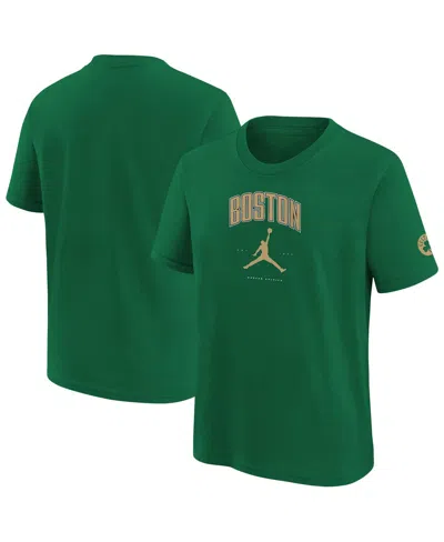 Jordan Kids' Big Boys And Girlsâ Kelly Green Boston Celtics Essential Cities T-shirt