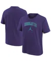 Jordan Big Boys And Girlsâ Purple Charlotte Hornets Essential Cities T-shirt In Purple