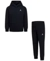 Jordan Boys  Brooklyn Fleece Pullover Set In Black