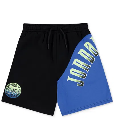 JORDAN BIG BOYS COLORBLOCKED LOGO PULL-ON FLEECE SHORTS
