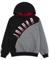 Jordan Big Boys Colorblocked Logo Pullover Hoodie In Black