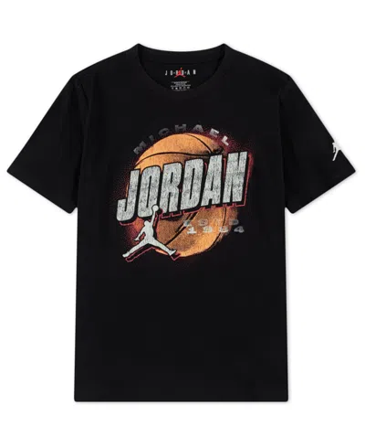 Jordan Kids' Big Boys Distressed Chrome T-shirt In Black