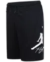 Jordan Big Boys Dri-fit Baseline Mesh Logo Shorts In 023black