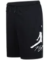 Jordan Big Boys Dri-fit Baseline Mesh Logo Shorts In Black