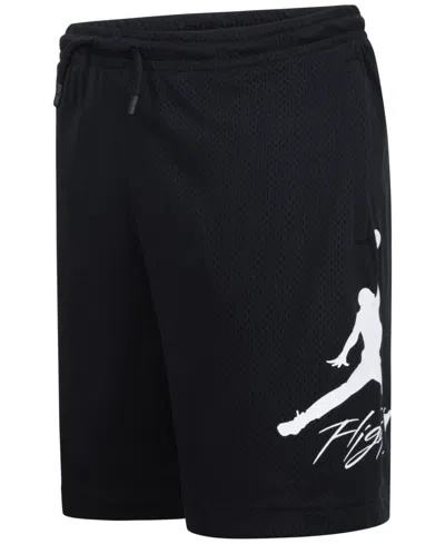 Jordan Kids' Big Boys Dri-fit Baseline Mesh Logo Shorts In Black
