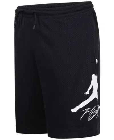 Jordan Kids' Big Boys Dri-fit Baseline Mesh Logo Shorts In 023black