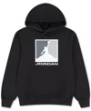 Jordan Big Boys Essentials Baseline Pullover Hoodie In Black