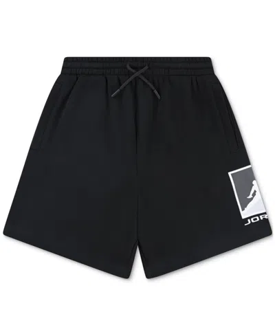 Jordan Kids' Big Boys Essentials Boxed Logo Fleece Shorts In Black