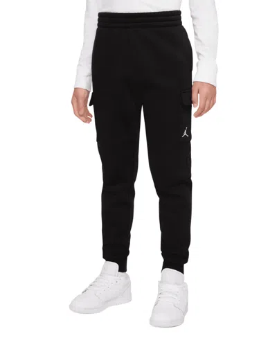 Jordan Kids' Big Boys Fleece Cargo Pants In Black
