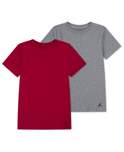 Jordan Kids' Big Boys Flight Base T-shirt, Pack Of 2 In Red