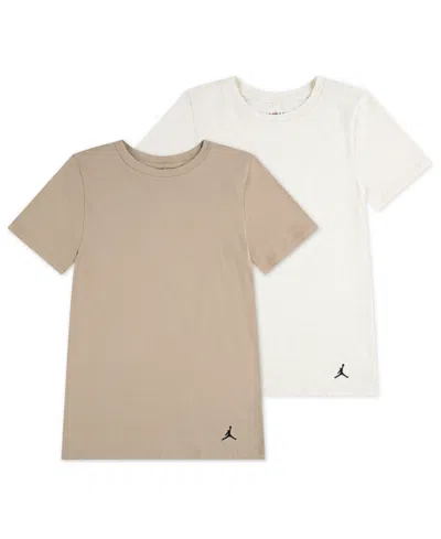 Jordan Kids' Big Boys Flight Base T-shirt, Pack Of 2 In Brown